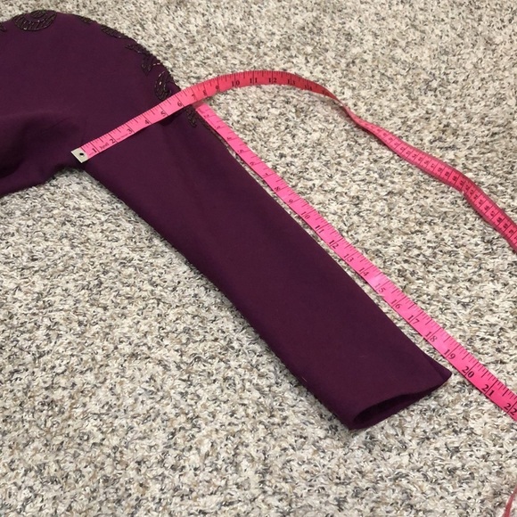 Vintage Jonathan Hitchcock for Reuben Thomas Blazer Jacket Small Purple Beaded - Picture 11 of 11